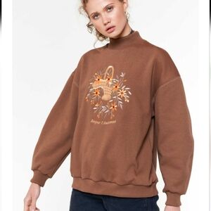 Minga London Womens Bonjour L Automne Oversized High Neck Sweater size M/L
